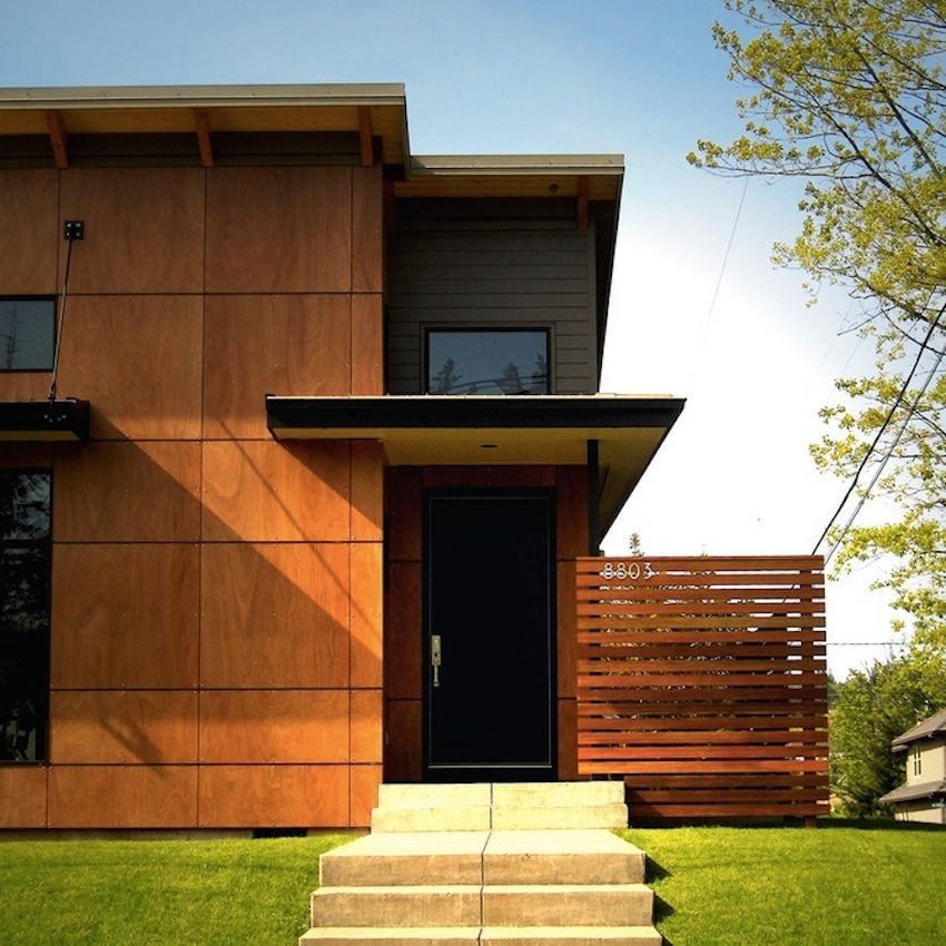 Sandwichpaneler som etterligner en treflate Sandwichpaneler som etterligner en treflate