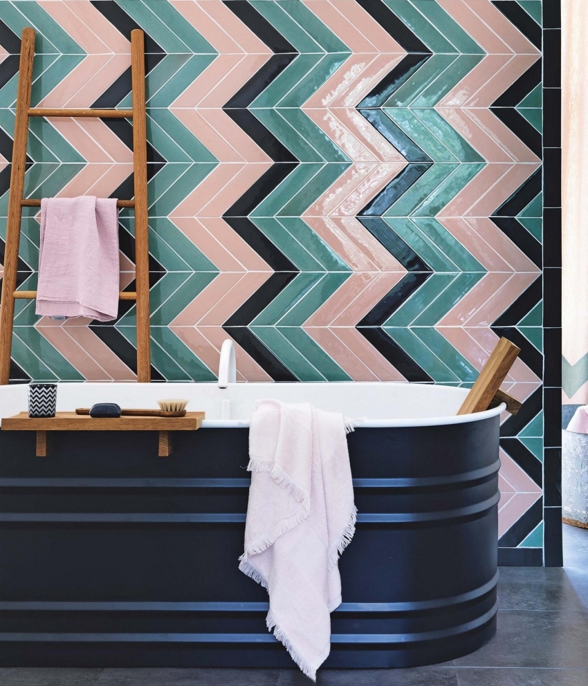 Et eksempel på original legging av ikke-standard fliser Et eksempel på original legging av ikke-standard fliser