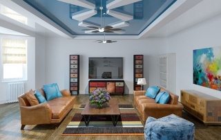 تركيب سقوف متوترة من مستويين للقاعة: صور وتوصيات