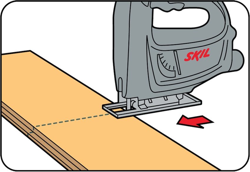 Skæring af det laminerede panel til den ønskede størrelse Skæring af det laminerede panel til den ønskede størrelse