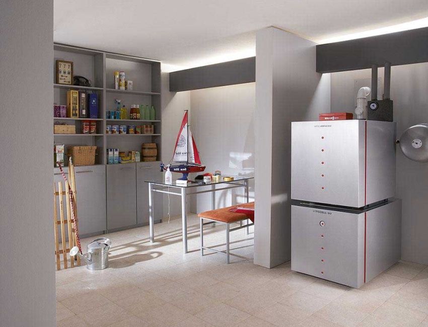 An example of placing a solid fuel boiler in an apartment An example of placing a solid fuel boiler in an apartment