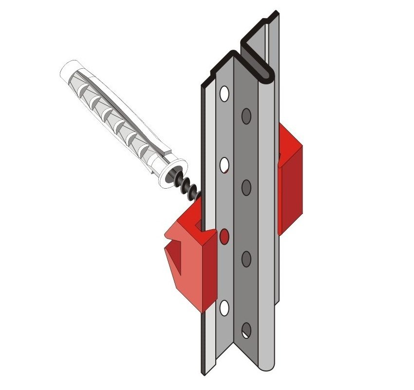 Príklad upevnenia konštrukčného majáka na stenu Príklad upevnenia konštrukčného majáka na stenu