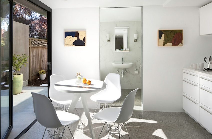 Dekorativ bulkgulv på kjøkkenet Dekorativ bulkgulv på kjøkkenet