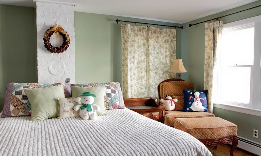 Cheminée en brique à l'intérieur de la chambre Cheminée en brique à l'intérieur de la chambre