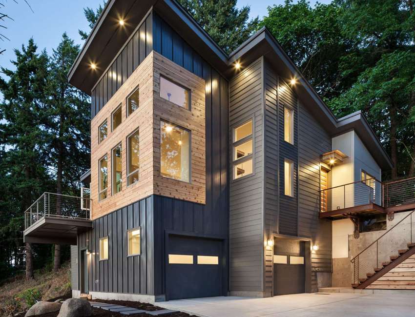 Комбиниране на няколко вида сайдинг Комбиниране на няколко вида сайдинг