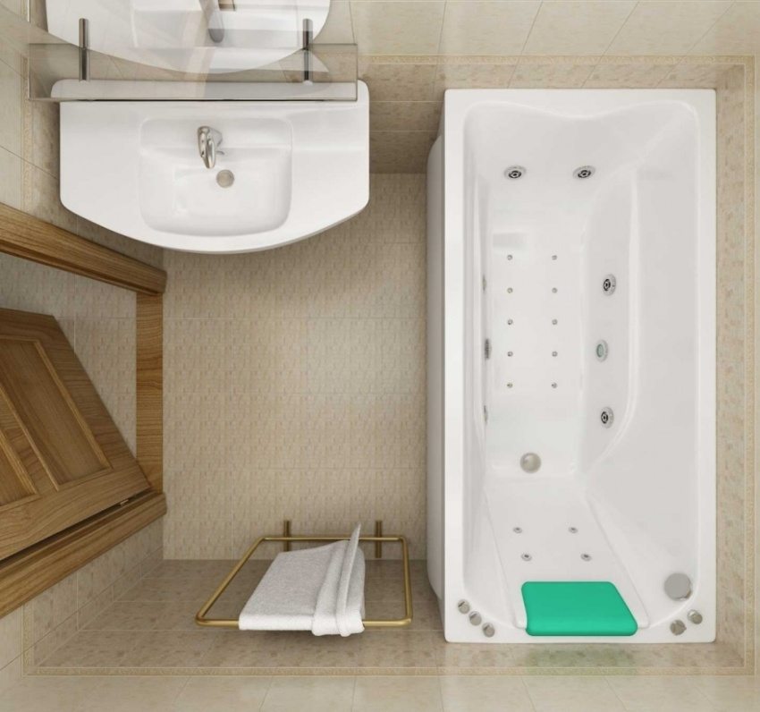 Ένα μικρό δωμάτιο δεν είναι λόγος να εγκαταλείψετε μια μπανιέρα με υδρομασάζ Ένα μικρό δωμάτιο δεν είναι λόγος να εγκαταλείψετε μια μπανιέρα με υδρομασάζ