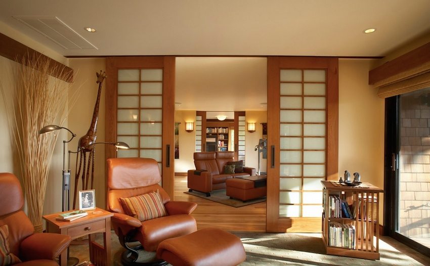 Hengende skyvedører med frostet glass Hengende skyvedører med frostet glass