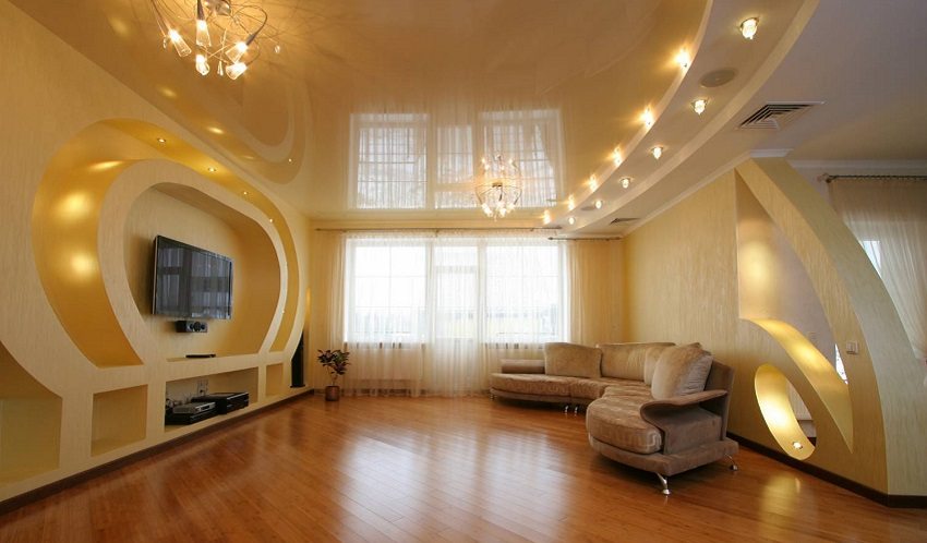 Sufit napinany we wnętrzu wygląda stylowo i nowocześnie Sufit napinany we wnętrzu wygląda stylowo i nowocześnie