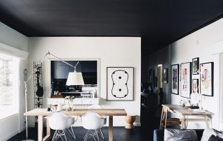 Stræklofter til haller. Fotodesign af strækloftet i hallen