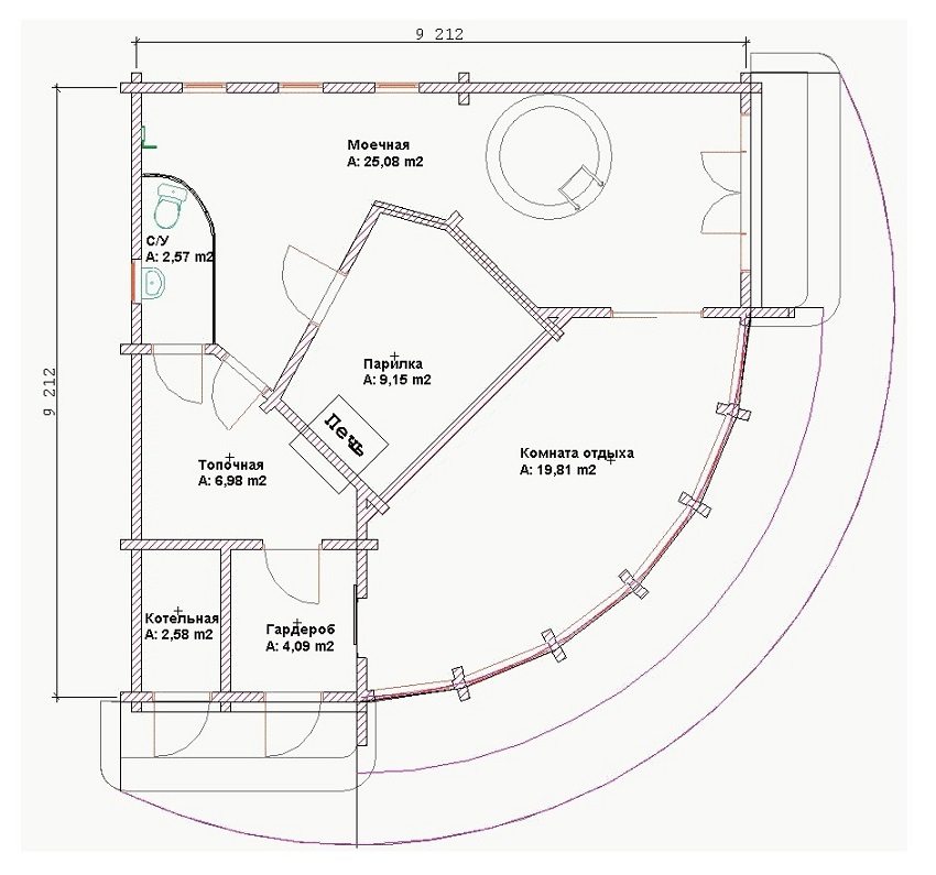 โครงการที่น่าสนใจของอ่างบล็อกโฟมที่มีซุ้มครึ่งวงกลม