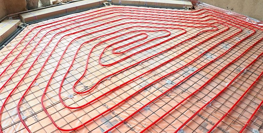 Penoplexia käyttävä lattialämmityslaite Penoplexia käyttävä lattialämmityslaite