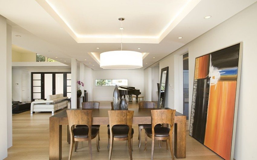 Дуплекс таван от гипсокартон в хола Окачени тавани от гипсокартон: снимка, дизайн на различни стаи