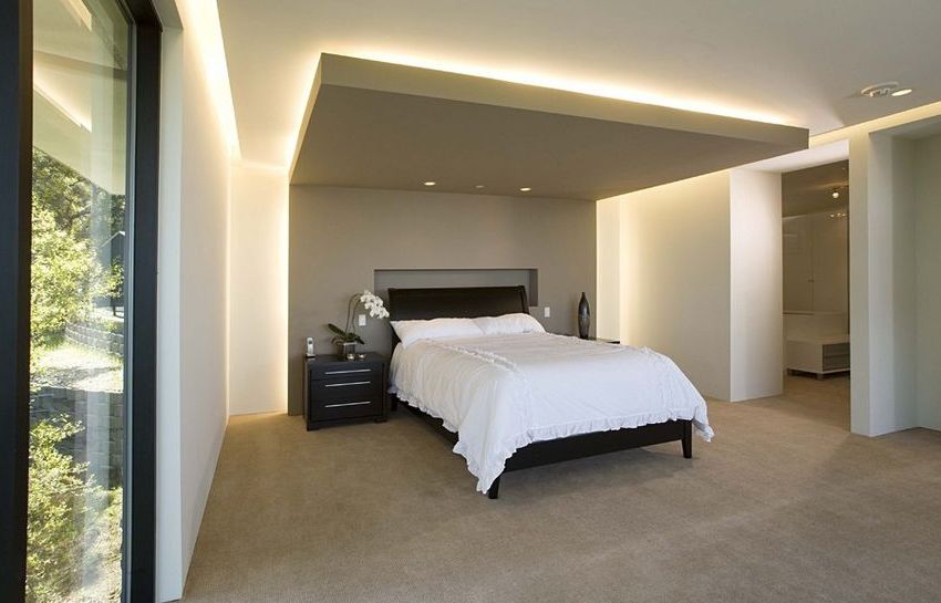 Таван от гипсокартон с LED лента като осветление Таван от гипсокартон с LED лента като осветление