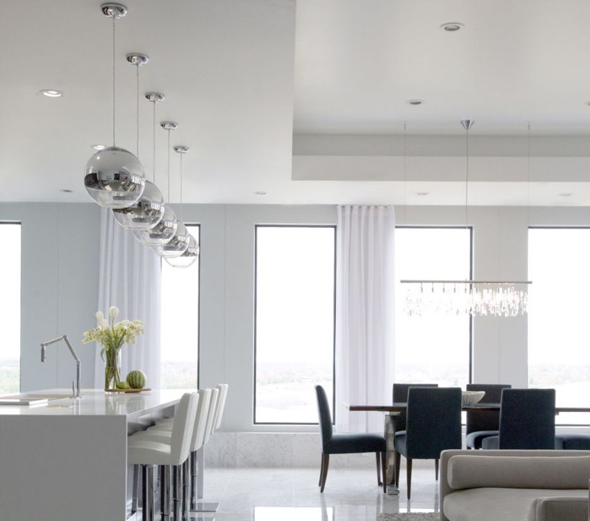 Двустепенен таван от гипсокартон под формата на буквата G Окачени тавани от гипсокартон: снимка, дизайн на различни стаи