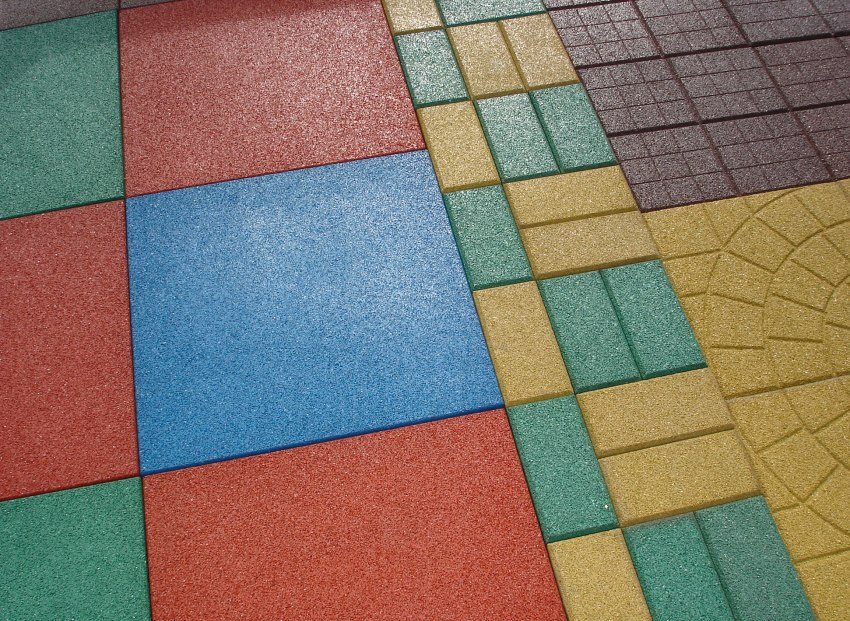 Forskellige farver og størrelser på fliser Forskellige farver og størrelser på fliser