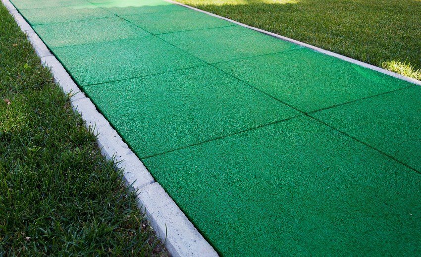 Firkantet gummi fliser gangbro Firkantet gummi fliser gangbro