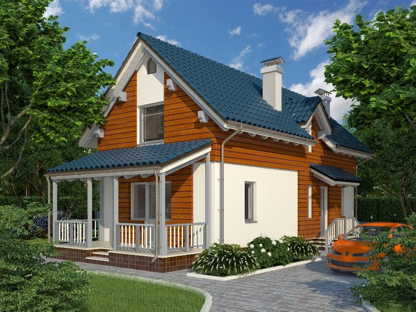 פרויקט תלת ממדי של בית פרטי מודרני עם מרפסת פרויקט תלת ממדי של בית פרטי מודרני עם מרפסת