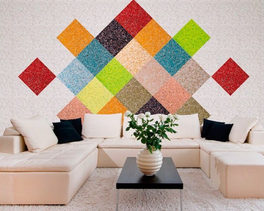 Kertas dinding cecair di ruang tamu Kertas dinding cecair di ruang tamu