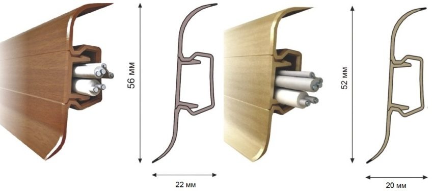 Vanlige størrelser på gulvlister Vanlige størrelser på gulvlister