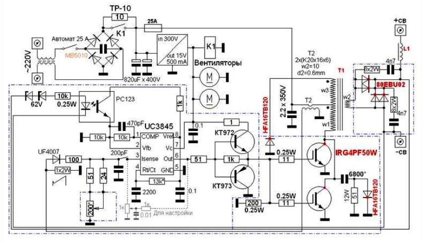 الدائرة الإلكترونية لآلة اللحام العاكس الدائرة الإلكترونية لآلة اللحام العاكس