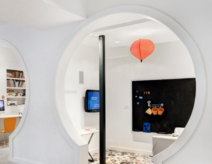 Rund bue lavet af gipsplader Rund bue lavet af gipsplader