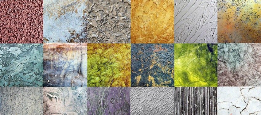 Eksempler på ulike alternativer for dekorasjonspuss Eksempler på ulike alternativer for dekorasjonspuss