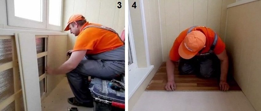 3 - גימור קירות המרפסת, 4 - הנחת כיסוי הרצפה 3 - גימור קירות המרפסת, 4 - הנחת כיסוי הרצפה