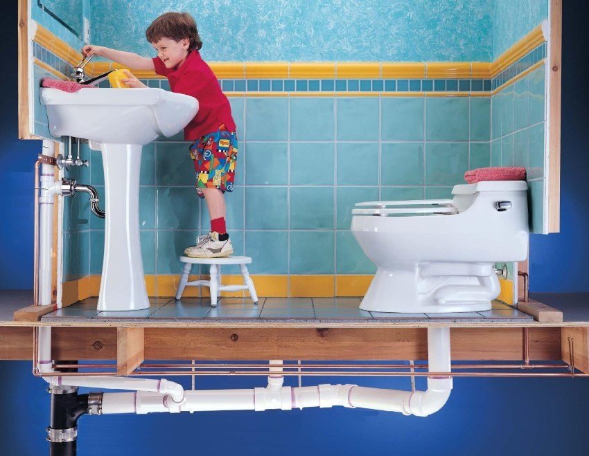 דוגמא לחיבור גופי אינסטלציה לביוב דוגמא לחיבור גופי אינסטלציה לביוב