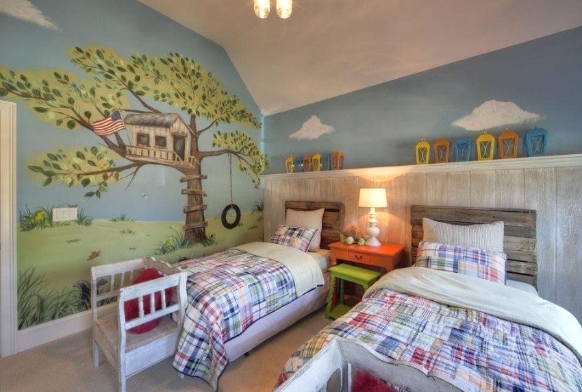 למינציה על קיר חדר הילדים למינציה על קיר חדר הילדים