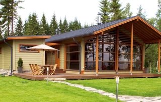 امتداد لمنزل خشبي.المشاريع وأنواع الامتدادات الرئيسية