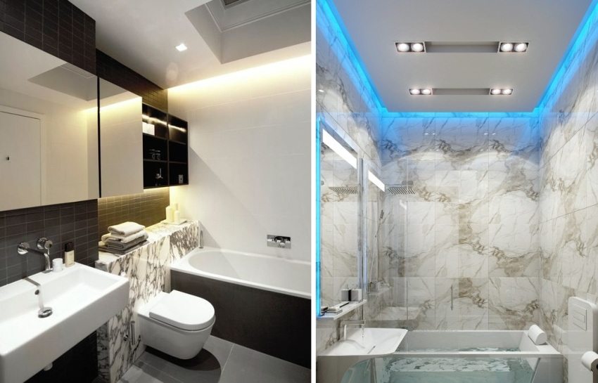 Belysning med LED-stripe kan også brukes på bad Belysning med LED-stripe kan også brukes på bad