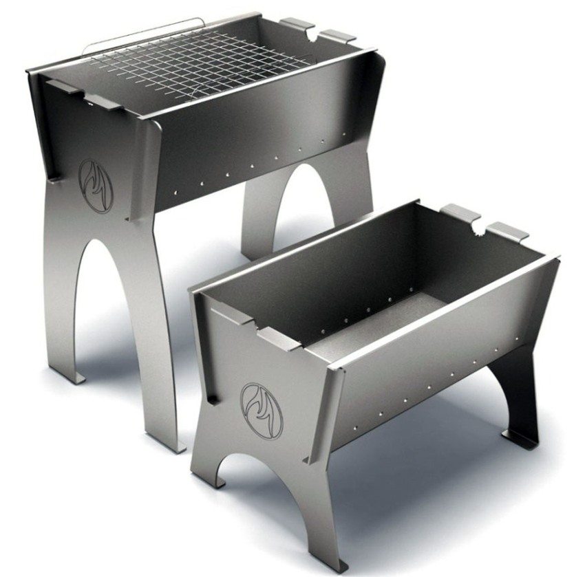 Eksempler på bærbare griller i metall Eksempler på bærbare griller i metall