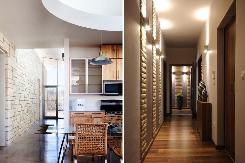 המרקם של אבן דקורטיבית משולב בצורה מושלמת עם טפט צבוע רגיל. המרקם של אבן דקורטיבית משולב בצורה מושלמת עם טפט צבוע רגיל.