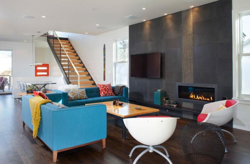 קישוט קיר עם לוחות אפור כהה מנוגדים קישוט קיר עם לוחות אפור כהה מנוגדים