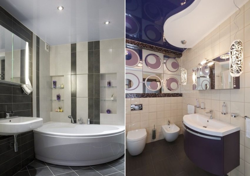 אפשרויות תקרה שונות בחדר הרחצה אפשרויות תקרה שונות בחדר הרחצה