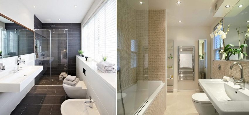 Tavane cu un singur nivel în baie Tavane cu un singur nivel în baie