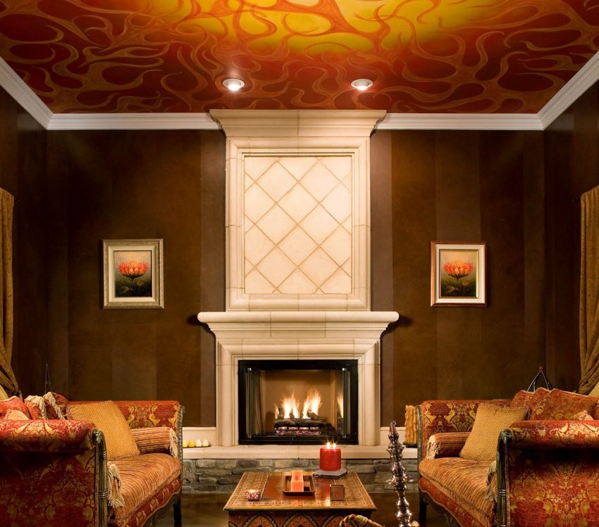 Teixit amb un patró al sostre Teixit amb un patró al sostre