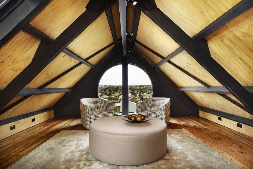 Dekoracja ścienna na poddaszu z dekoracyjnymi panelami MDF Dekoracja ścienna na poddaszu z dekoracyjnymi panelami MDF