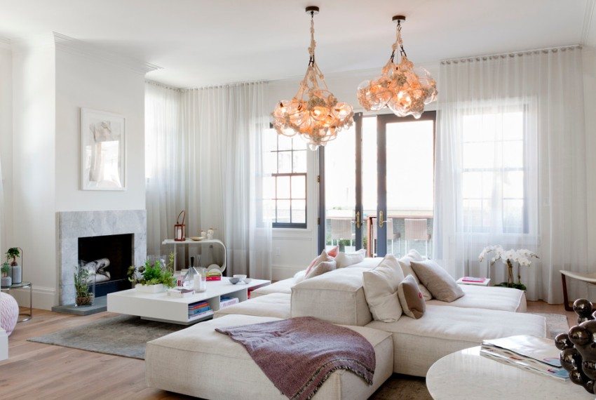 Gzymsy sufitowe na zasłony w salonie Gzymsy sufitowe na zasłony w salonie