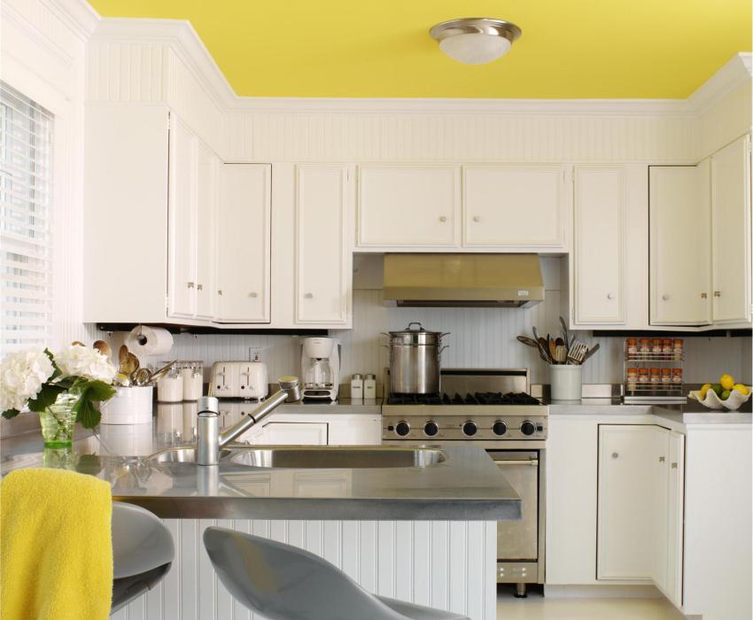 Maliwanag na dilaw na nagyelo na kahabaan ng kisame Maliwanag na dilaw na nagyelo na kahabaan ng kisame