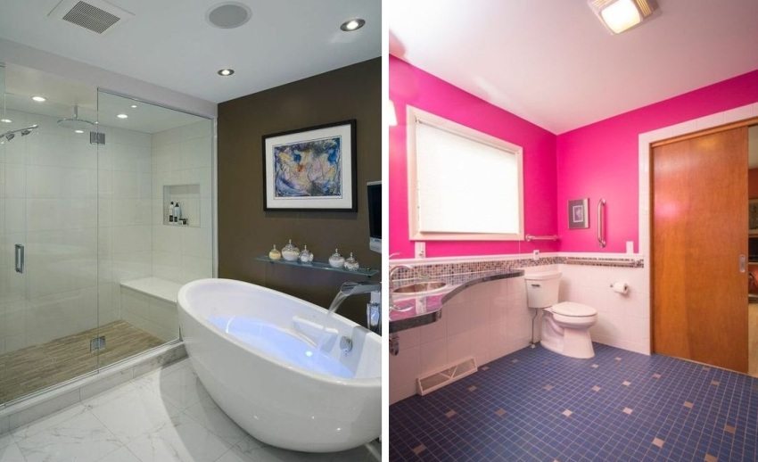 El sostre de la pel·lícula de PVC és perfecte tant per a banys petits com per a amplis El sostre de la pel·lícula de PVC és perfecte tant per a banys petits com per a amplis