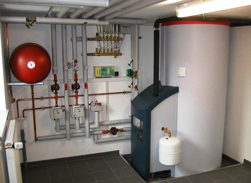 Automated boiler room in a modern private house Automated boiler room in a modern private house