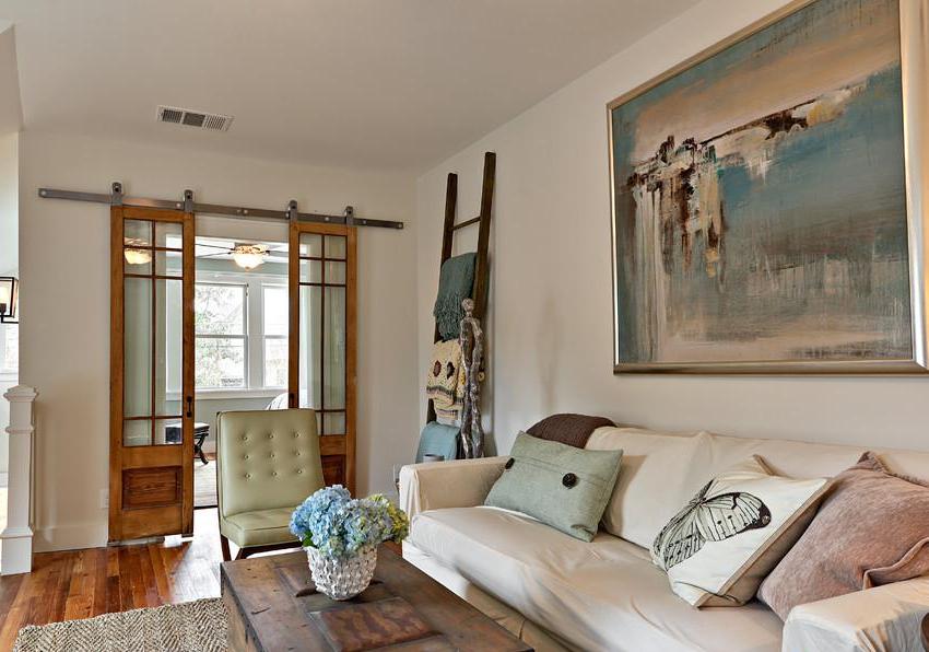 Glidende trædøre i stuen Glidende trædøre i stuen