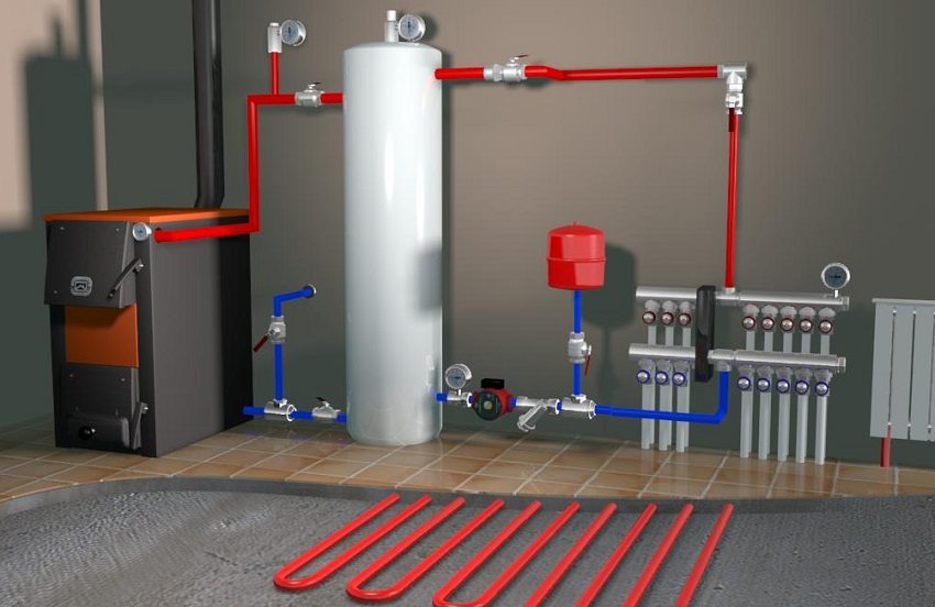 Vo viacokruhových vykurovacích systémoch je pre vyváženú prevádzku povinné použitie hydraulickej šípky Vo viacokruhových vykurovacích systémoch je pre vyváženú prevádzku povinné použitie hydraulickej šípky