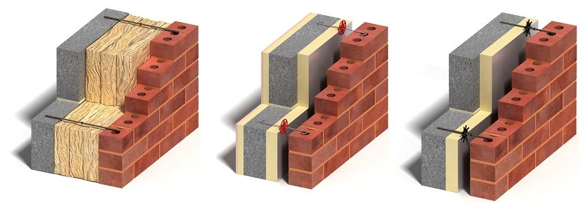 Esimerkkejä seinäeristeistä ja myöhemmistä tiiliverhouksista Esimerkkejä seinäeristeistä ja myöhemmistä tiiliverhouksista