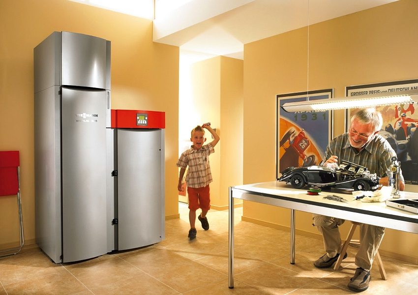 Floor standing gas boiler is large and heavy Floor standing gas boiler is large and heavy