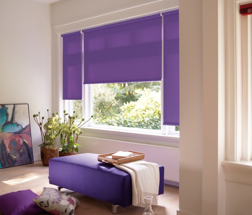 Rolowane zasłony materiałowe doskonale chronią pomieszczenie przed przenikaniem promieni słonecznych Rolowane zasłony materiałowe doskonale chronią pomieszczenie przed przenikaniem promieni słonecznych