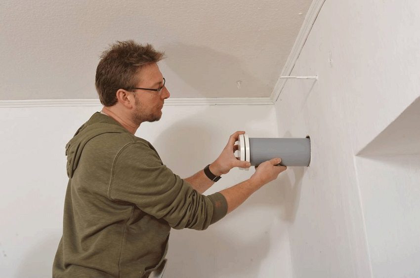 Installation d'une vanne d'entrée murale Installation d'une vanne d'entrée murale