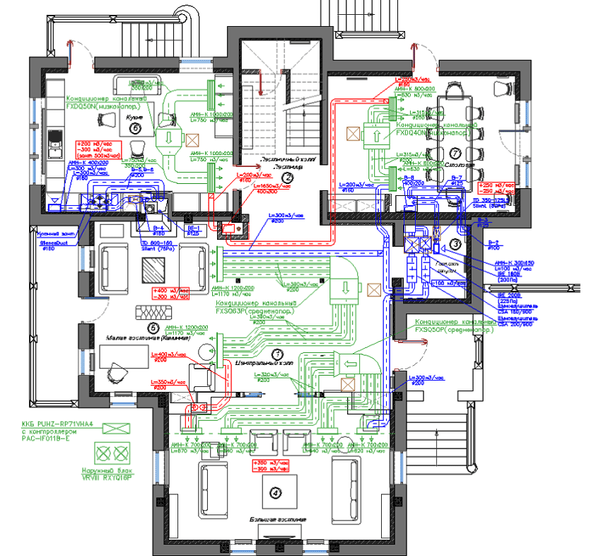 Fourniture et ventilation par aspiration d'une maison privée Fourniture et ventilation par aspiration d'une maison privée