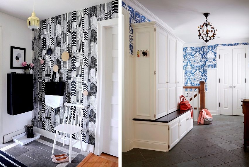 Príklady dekorácie chodby tapetami s aplikovanými etnickými vzormi Príklady dekorácie chodby tapetami s aplikovanými etnickými vzormi